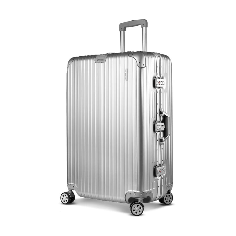 Wanderlite 28" Aluminium Luggage Trolley - Silver