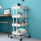 Levede 4 Tiers Kitchen Trolley Cart Steel Storage Rack Shelf Organiser White
