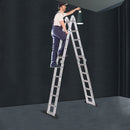 Multi Purpose Ladder 5.7M Aluminium Folding Platform Household Office Extension