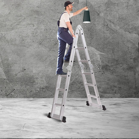 Multi Purpose Ladder 3.6M Aluminium Folding Platform Household Office Extension