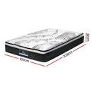 Giselle Bedding Como Euro Top Pocket Spring Mattress 32cm Thick – King Single