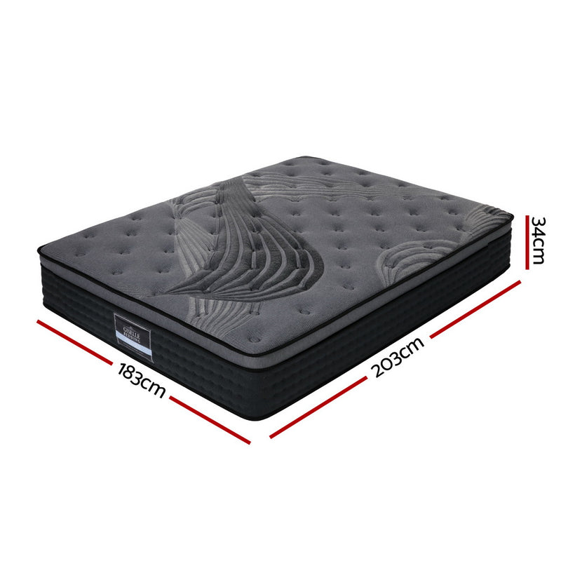Giselle Bedding Alanya Euro Top Pocket Spring Mattress 34cm Thick – King