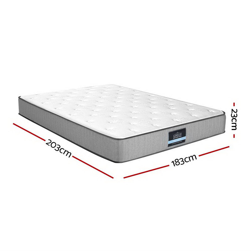 Giselle Bedding King Mattress Extra Firm Pocket Spring Foam Super Firm 23cm