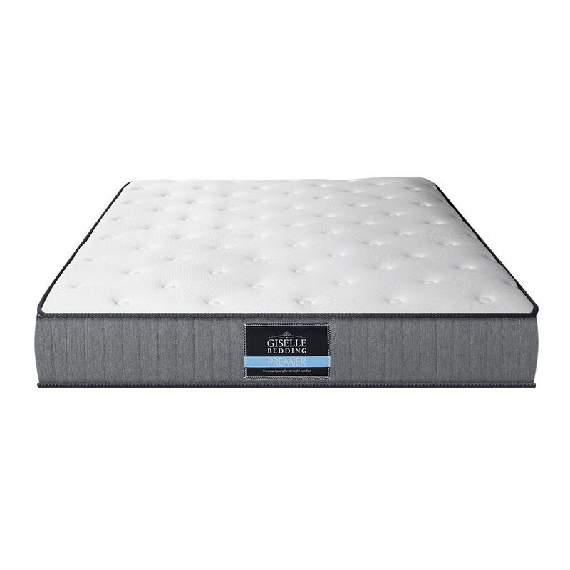 Giselle Bedding Queen Mattress Extra Firm Pocket Spring Foam Super Firm 23cm