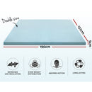 Giselle Bedding Cool Gel Memory Foam Mattress Topper Bamboo Cover 5CM Double