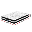 Giselle Bedding Mykonos Euro Top Pocket Spring Mattress 30cm Thick – Double