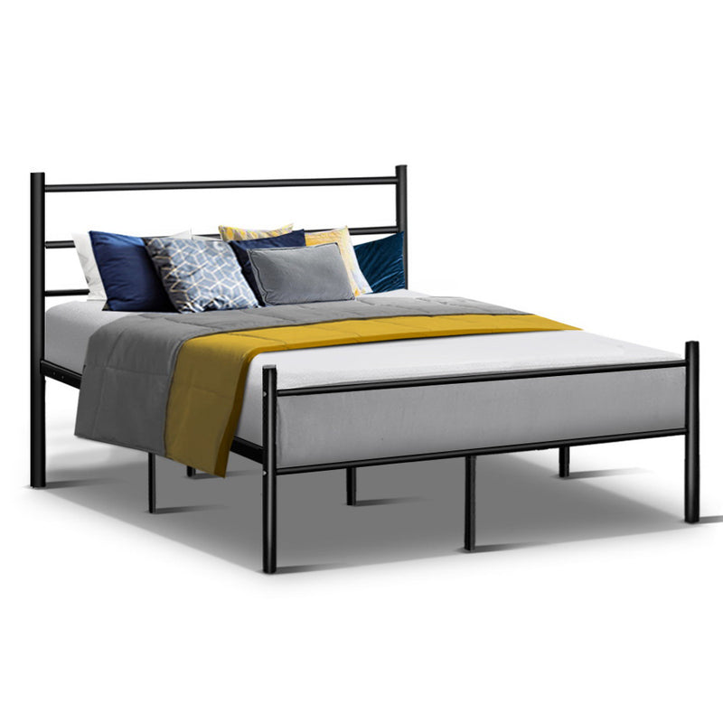 Artiss Metal Double Bed Frame - Black
