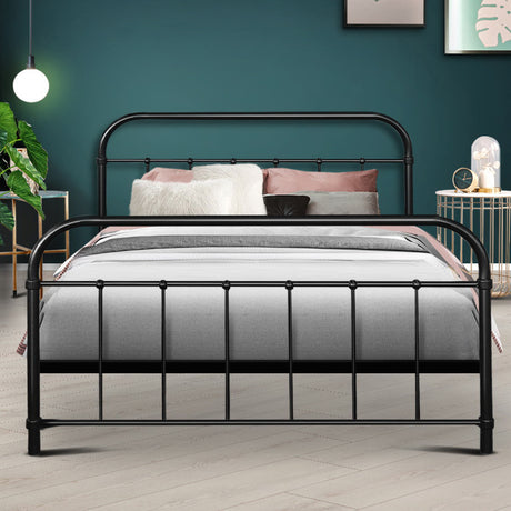 Artiss Double Size Metal Bed Frame - Black