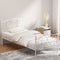 Artiss Bed Frame Metal Bed Base Single Size Platform Foundation White GROA