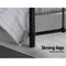 Artiss LEO Metal Bed Frame - Double (Black)
