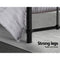 Metal Bed Frame King Size Platform Foundation Mattress Base Leo Black