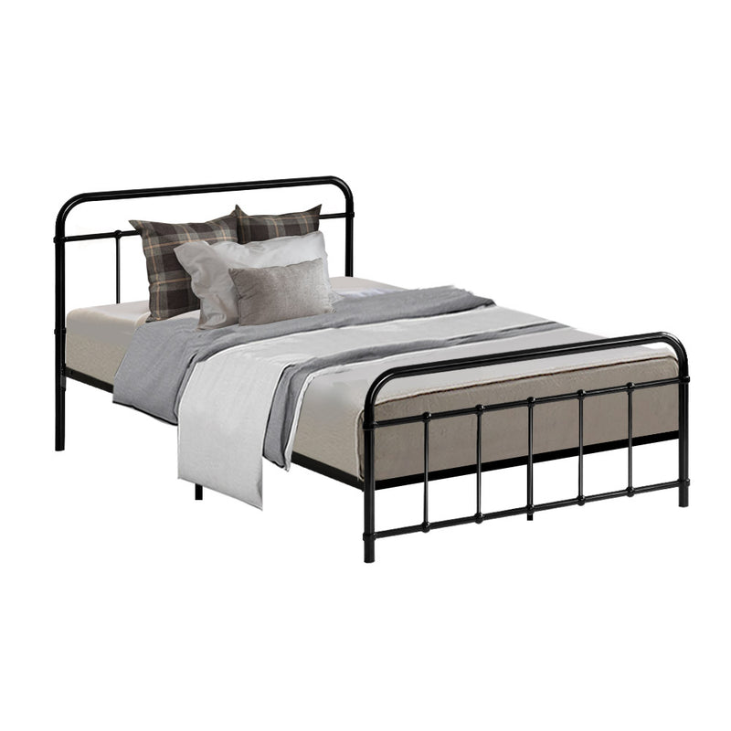 Artiss LEO Metal Bed Frame KS King Single - Black