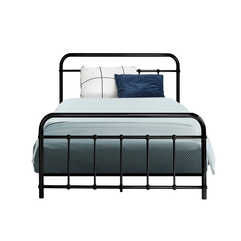 Artiss LEO Metal Bed Frame KS King Single - Black