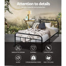 Artiss LEO Metal Bed Frame - Single (Black)