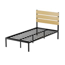 Artiss Bed Frame Metal Bed Base King Single Size Platform Foundation Black PAULA