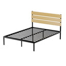 Artiss Bed Frame Metal Bed Base Queen Size Platform Foundation Black PAULA