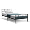 Metal Bed Frame Single Size Platform Foundation Mattress Base SOL Black