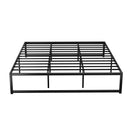 Artiss Bed Frame Metal Platform King Size Bed Base Mattress Black TINO