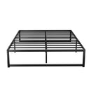 Artiss Bed Frame Metal Platform Queen Size Bed Base Mattress Black TINO