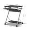 Artiss Metal Pull Out Table Desk - Black