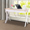 Artiss Metal Desk with Drawer - White with Oak Top