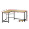 Artiss Corner Computer Desk L-Shaped Student Home Office Study Table Oak