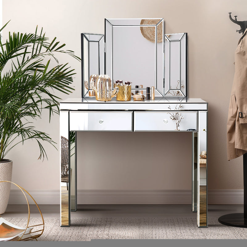 Artiss Dressing Table Set Console Table With Mirror Mirrored Furniture Dresser