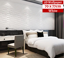 3D Wallpaper Tiles 70 x 77cm Slope Brick White 10pcs