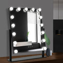 Embellir Makeup Mirror With Light 15 LED Lighted Standing Hollywood Vanity Black