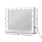 Embellir Makeup Mirror With Light Hollywood 15 LED Bulbs Vanity Lighted White 58cm x 46cm
