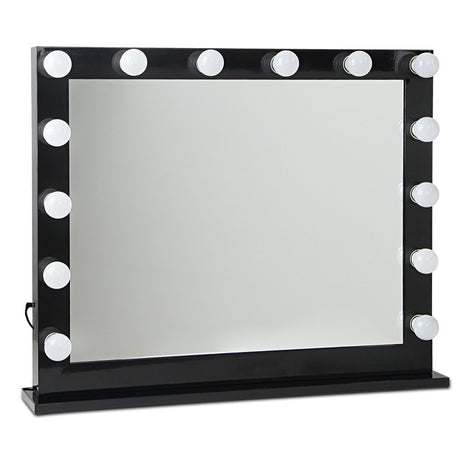 Embellir Make Up Mirror with LED Lights - Black