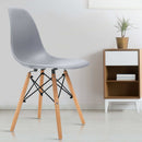 Artiss 4x Retro Replica Eames Dining DSW Chairs Kitchen Cafe Beech Wood Legs Grey