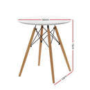 Artiss Replica Eames DSW Eiffel Dining Table Kithcen Cafe 4 Seater Timber Round White