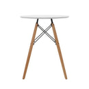 Artiss Replica Eames DSW Eiffel Dining Table Kithcen Cafe 4 Seater Timber Round White