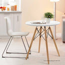 Artiss Replica Eames DSW Eiffel Dining Table Kithcen Cafe 4 Seater Timber Round White