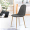 Artiss 4x Adamas Fabric Dining Chairs - Dark Grey