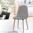 Artiss 4x Adamas Fabric Dining Chairs - Light Grey