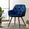 Artiss Set of 2 Calivia Dining Chairs Kitchen Chairs Upholstered Velvet Blue