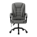 Artiss Massage Office Chair Executive Computer Chairs Fabric Recline Grey