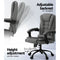 Artiss Massage Office Chair Executive Computer Chairs Fabric Recline Grey