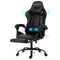 Artiss Gaming Chairs Massage Racing Recliner Leather Office Chair Footrest Black