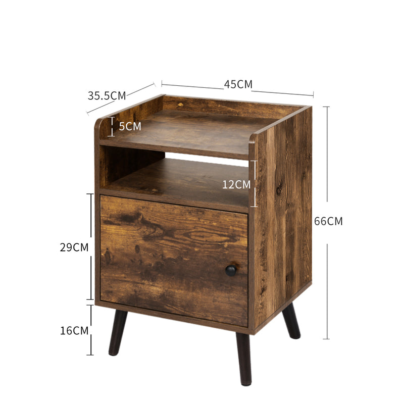 Levede Bedside Tables Drawers Side Table Wood Nightstand Storage Cabinet Bedroom