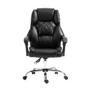 Artiss Executive Office Chair Leather Gaming Computer Desk Chairs Recliner Black