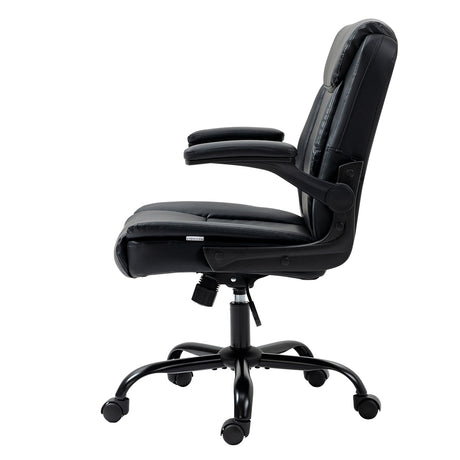 Artiss Office Chair Leather Computer Desk Chairs Executive Gaming Study Black
