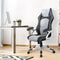 PU Leather Racing Style Office Desk Chair - Black & Grey