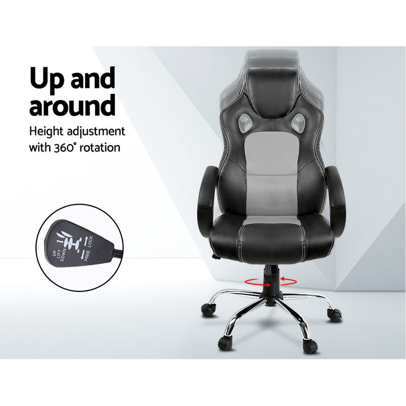 Artiss Gaming Chair Computer Office Chairs Grey & Black