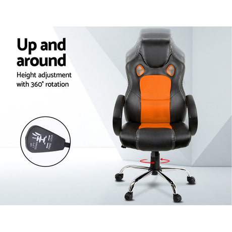 Artiss Gaming Chair Computer Office Chairs Orange & Black