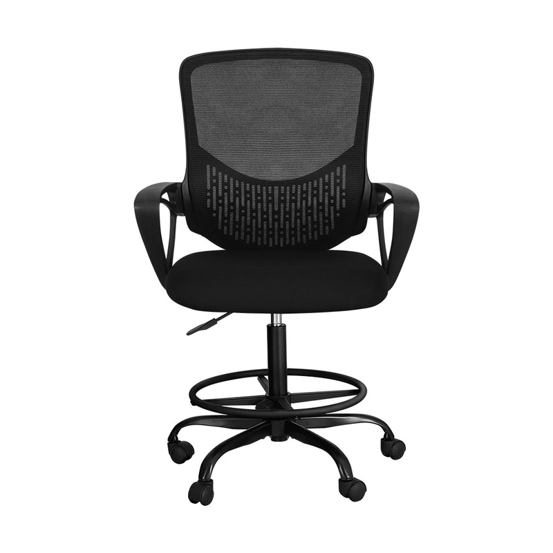 Artiss Office Chair Drafting Stool Computer Standing Desk Mesh Chairs Black