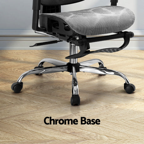 Artiss Ergonomic Office Chair Footrest Grey