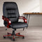 Artiss Executive Wooden Office Chair Wood Computer Chairs Leather Seat Sierra
